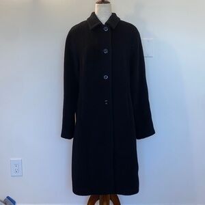 Bill Blass Vintage Classic Black Women's Single-Breasted Coat size 8